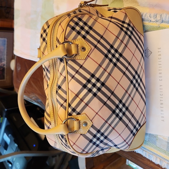 BURBERRY BLUE LABLE VINTAGE HAND BAG/ W COA - Picture 5 of 15